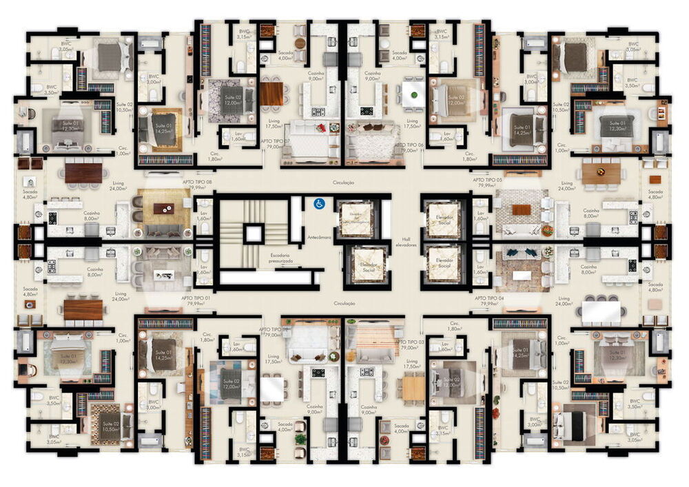 Apartamento, 2 quartos, 79 m² - Foto 4