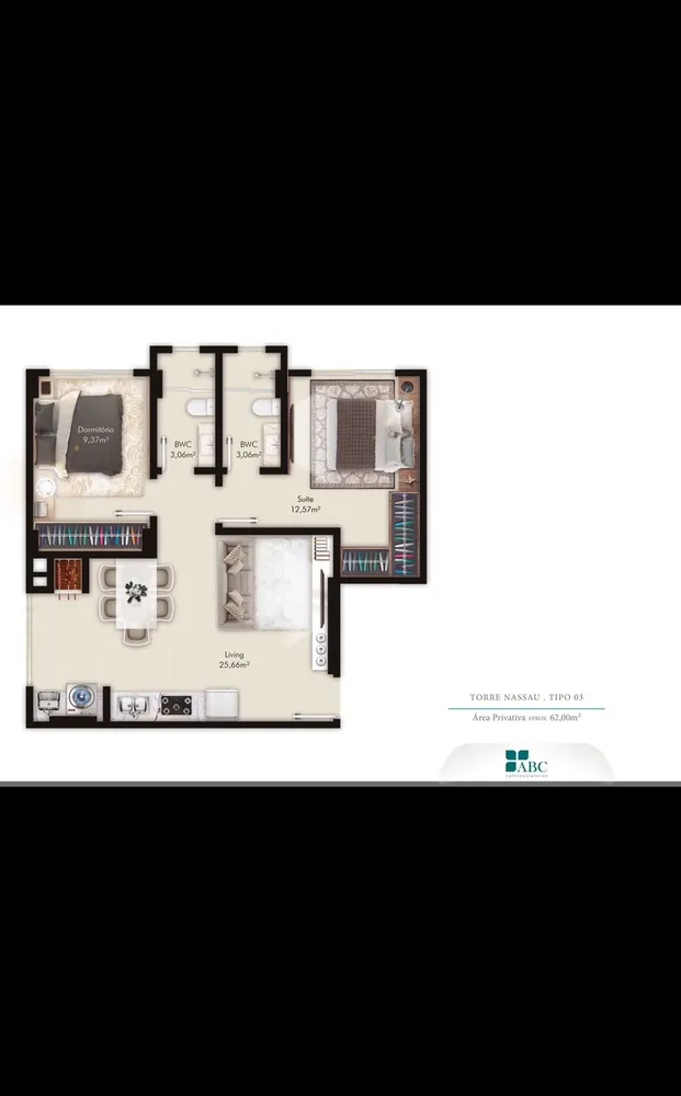 Apartamento, 2 quartos, 60 m² - Foto 8
