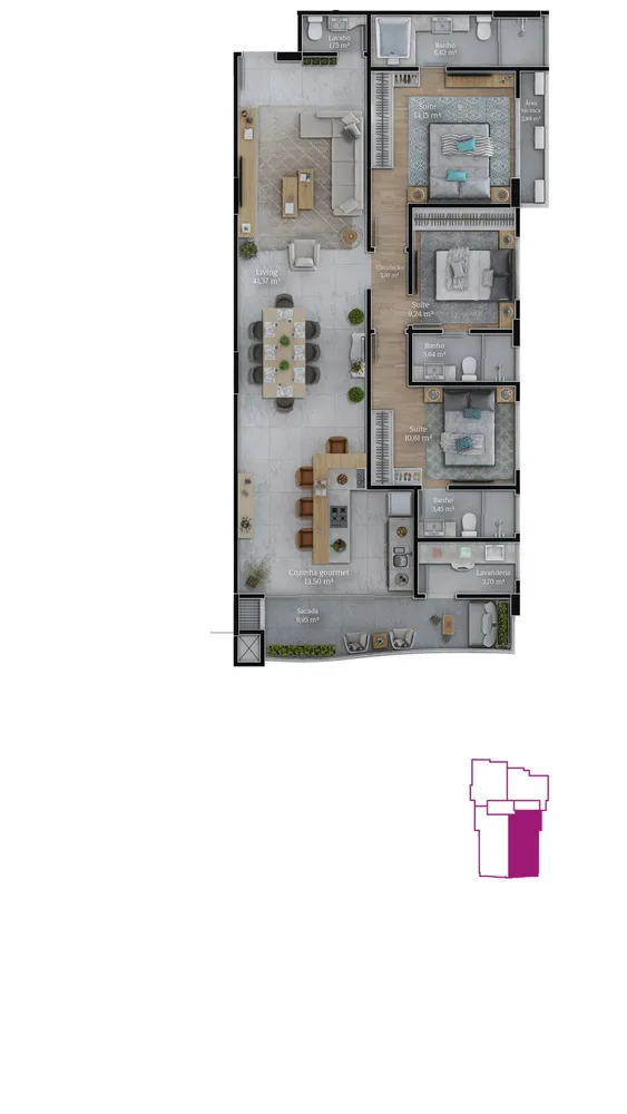 Apartamento, 3 quartos, 141 m² - Foto 12