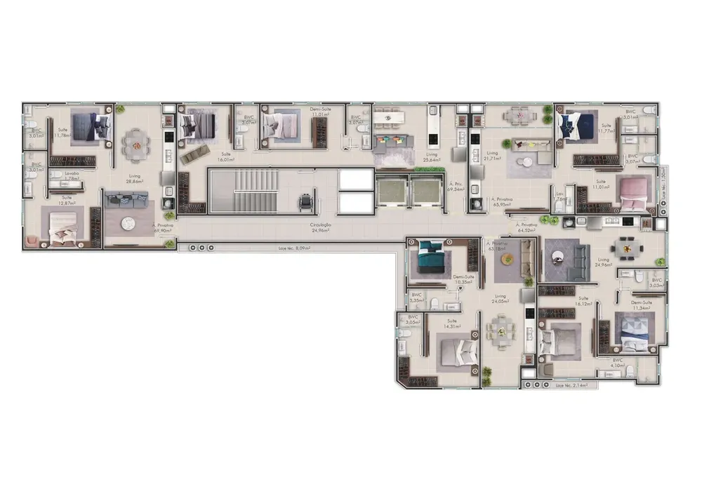 Apartamento, 2 quartos, 67 m² - Foto 1