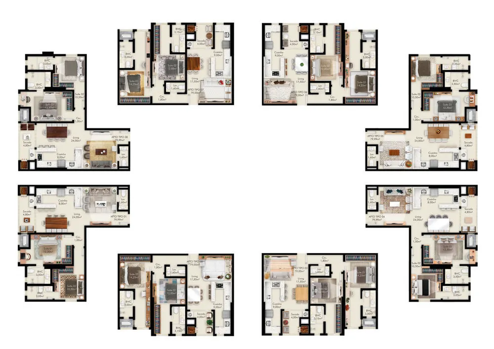 Apartamento, 2 quartos, 79 m² - Foto 4