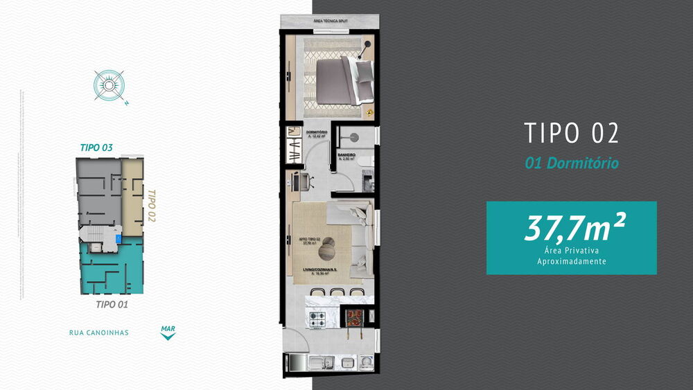 Apartamento, 2 quartos, 68 m² - Foto 3