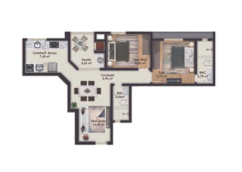 Apartamento, 1 quarto, 63 m² - Foto 10