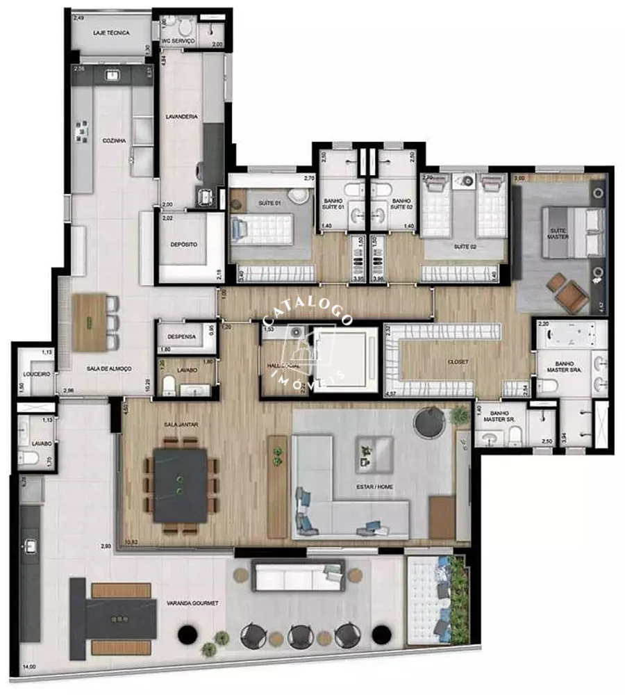 Apartamento, 4 quartos, 275 m² - Foto 16