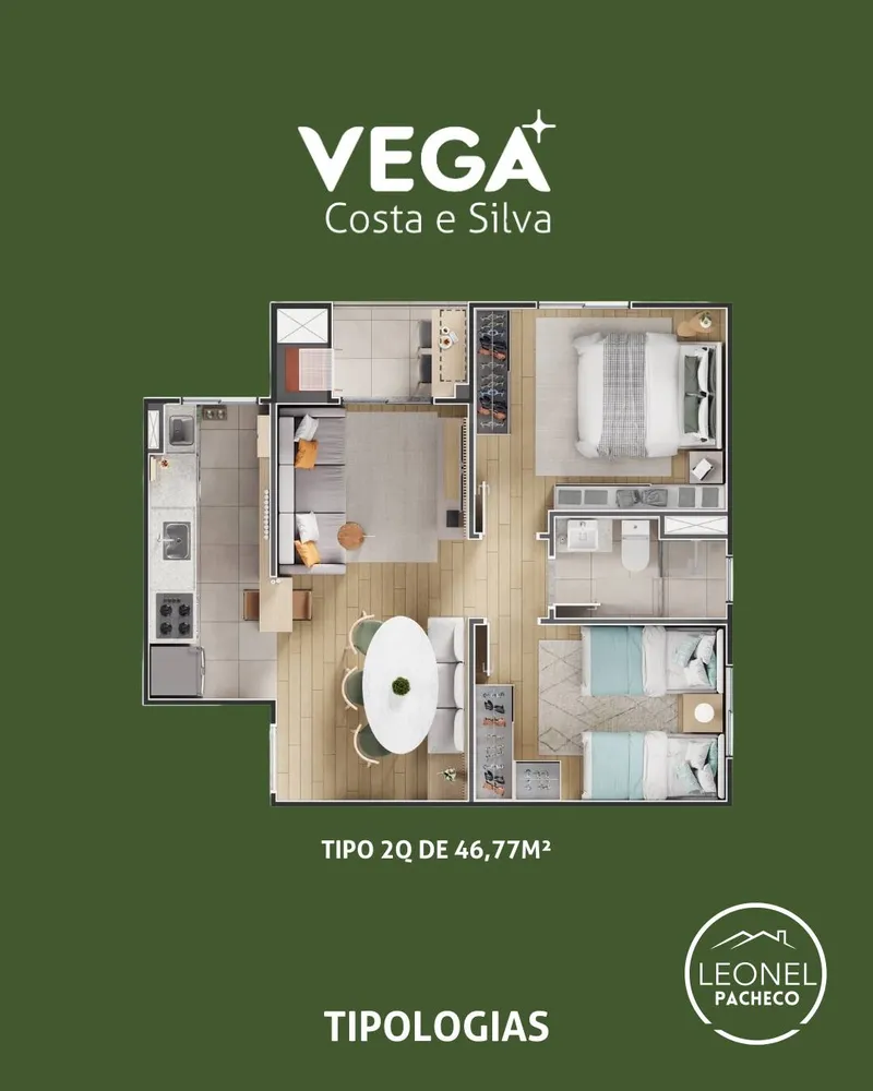 Apartamento, 2 quartos, 46 m² - Foto 5