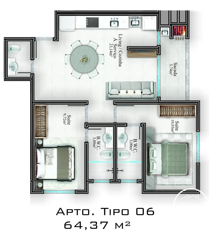 Apartamento, 2 quartos - Foto 5