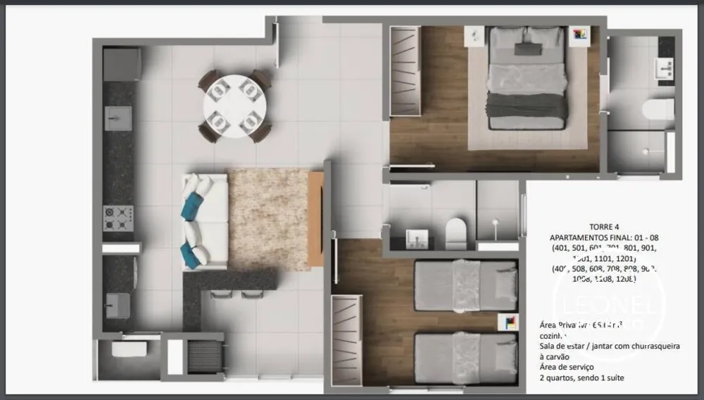 Apartamento, 2 quartos - Foto 4