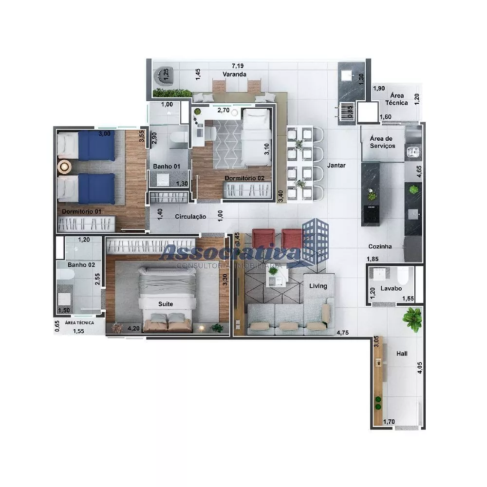 Apartamento à venda com 3 quartos, 112m² - Foto 10