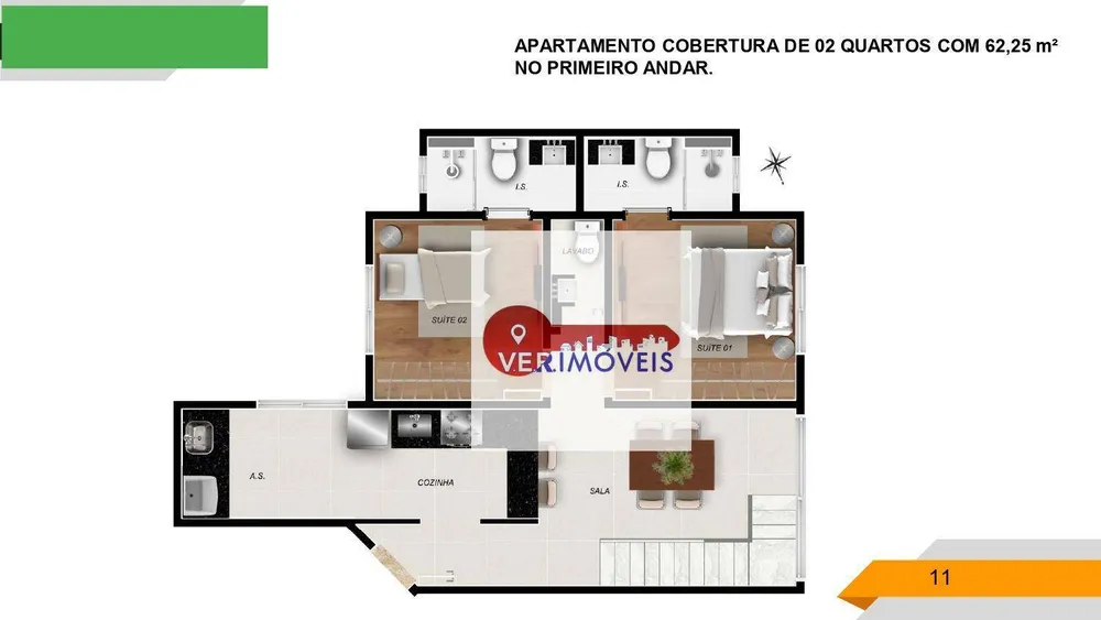 Apartamento, 3 quartos, 105 m² - Foto 3