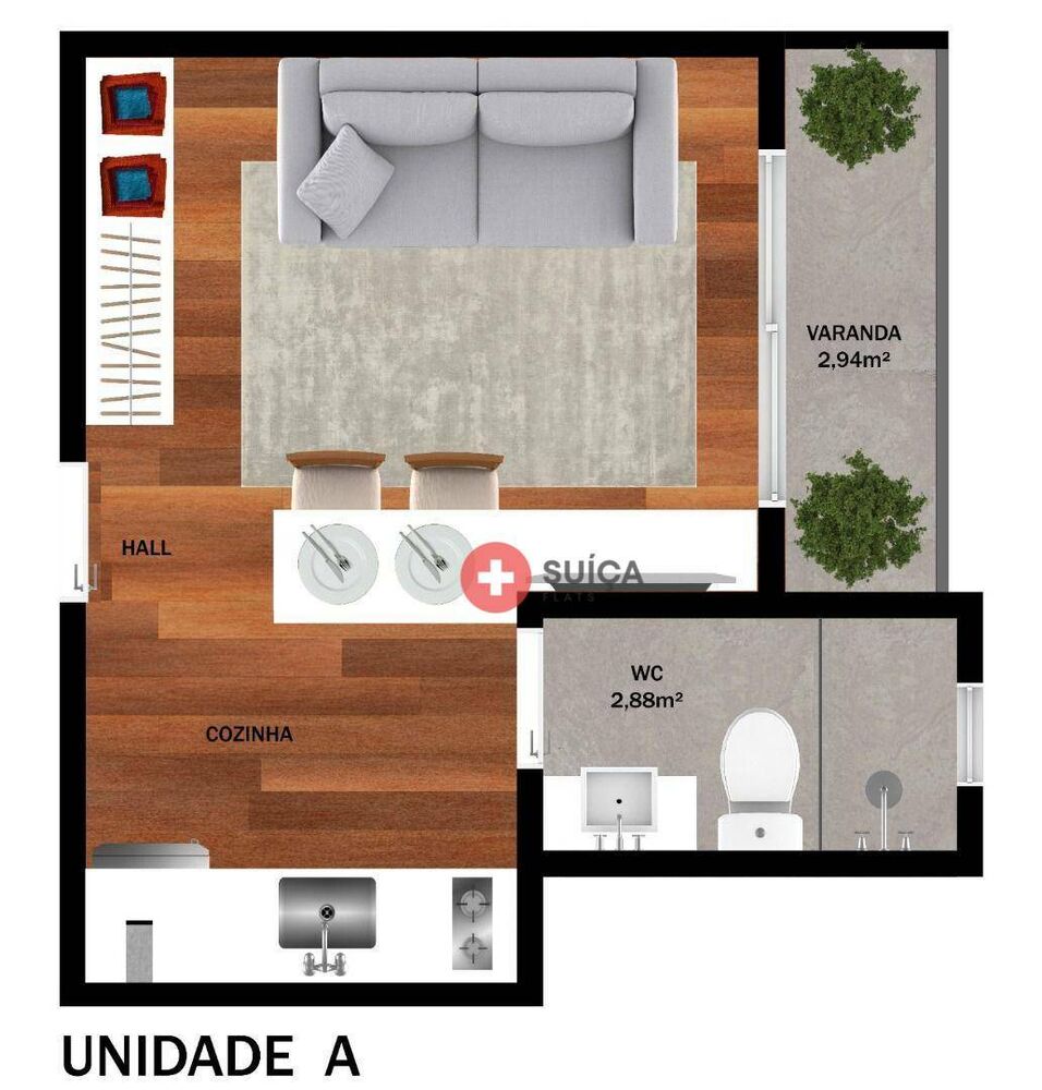 Apartamento, 1 quarto, 38 m² - Foto 11