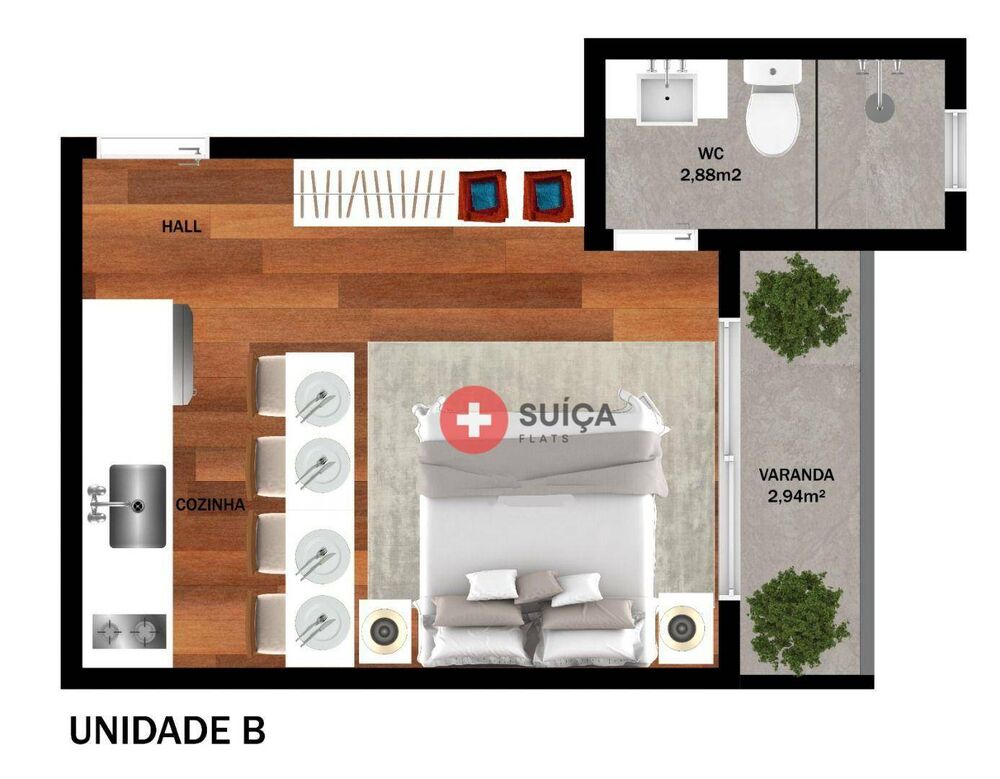 Apartamento, 1 quarto, 38 m² - Foto 10