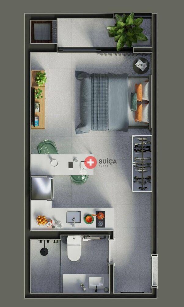 Kitnet-Studio, 24 m² - Foto 3