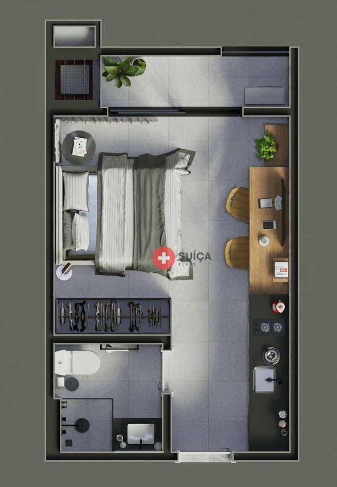 Apartamento, 1 quarto, 45 m² - Foto 1