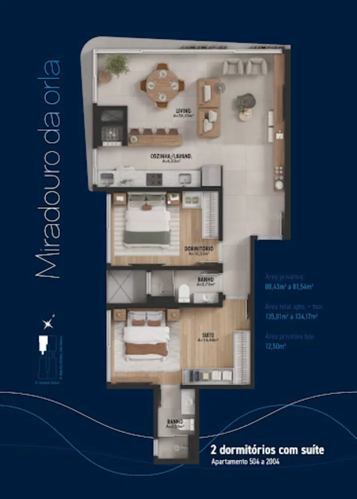 Apartamento, 2 quartos, 81 m² - Foto 1