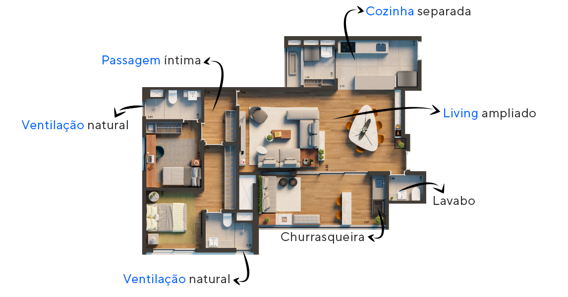 Apartamento à venda com 3 quartos, 106m² - Foto 1