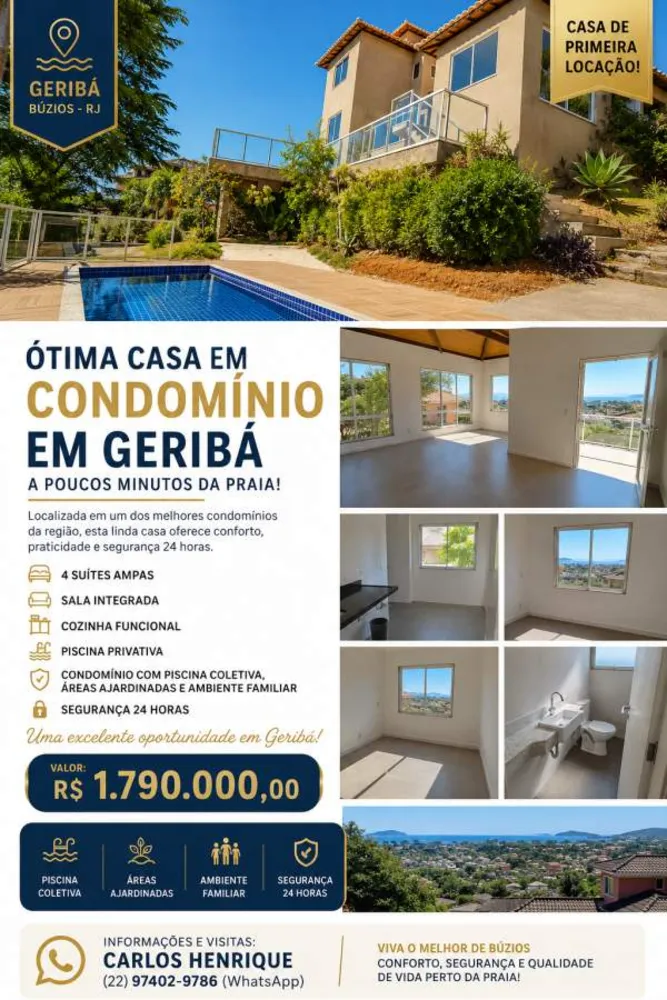 Casa de Condomínio, 4 quartos - Foto 1