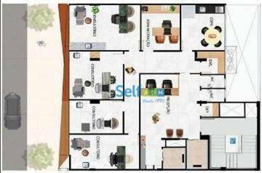 Conjunto Comercial-Sala para alugar, 126m² - Foto 2