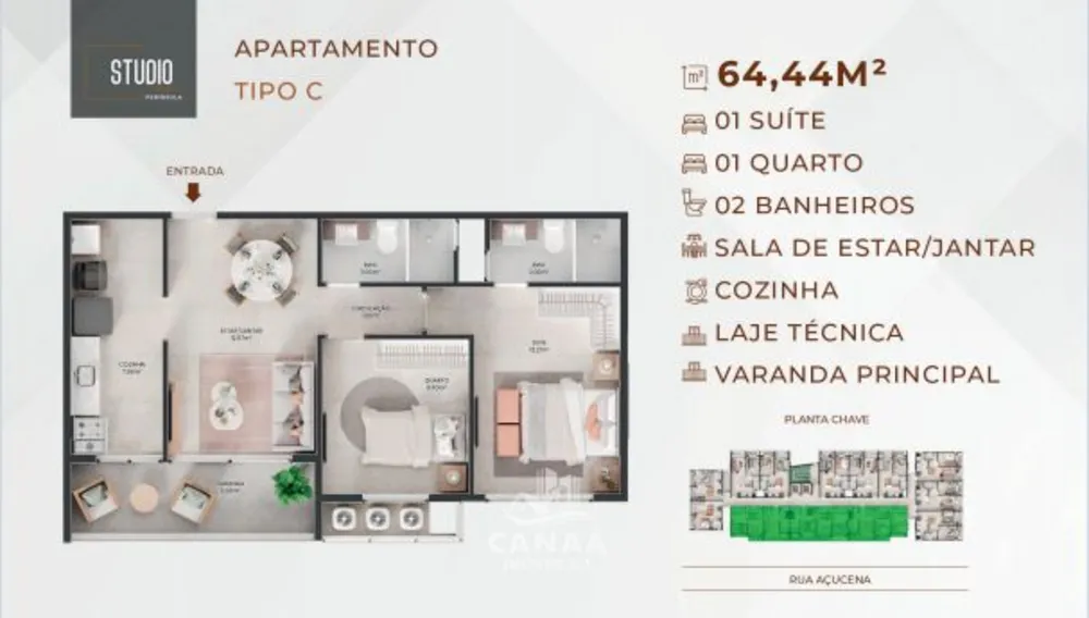 Apartamento, 1 quarto, 43 m² - Foto 8
