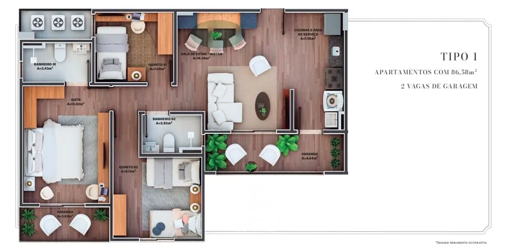 Apartamento, 2 quartos, 61 m² - Foto 14