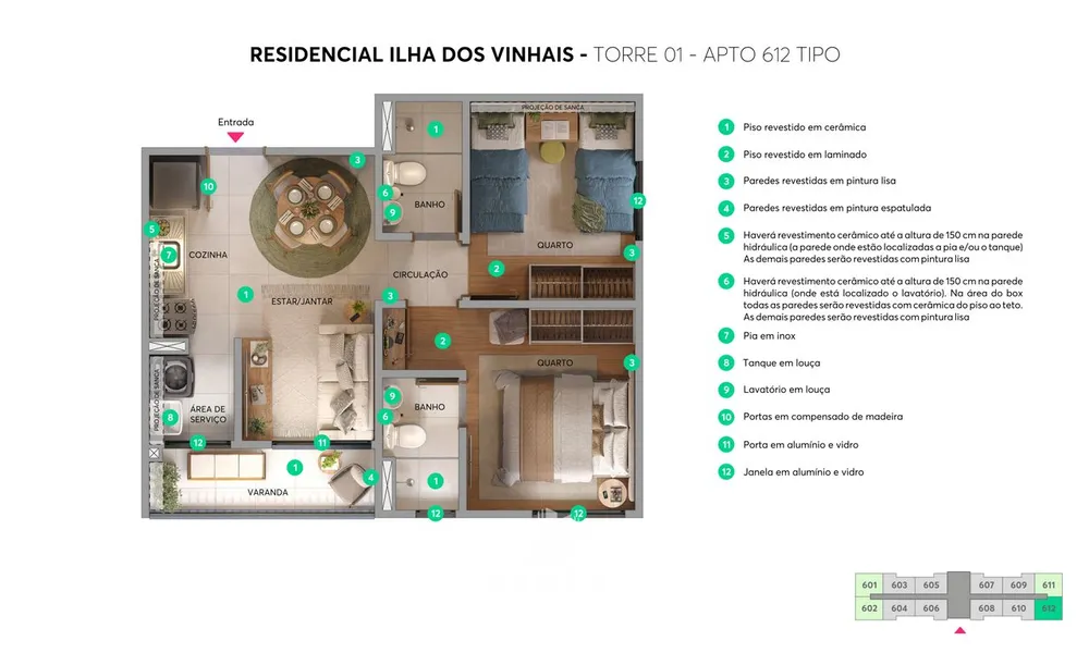 Apartamento, 2 quartos, 44 m² - Foto 10