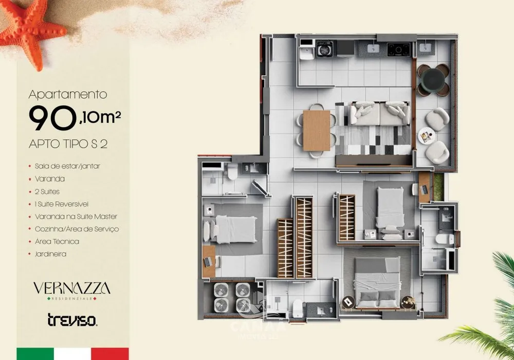Apartamento, 3 quartos, 130 m² - Foto 1