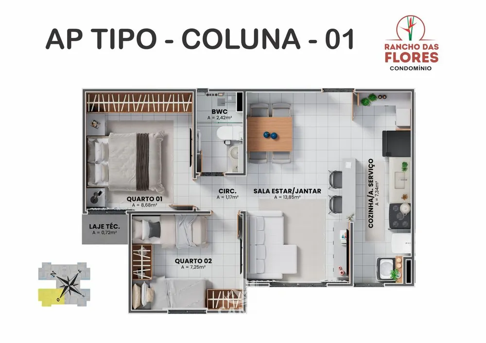 Apartamento, 2 quartos, 46 m² - Foto 14