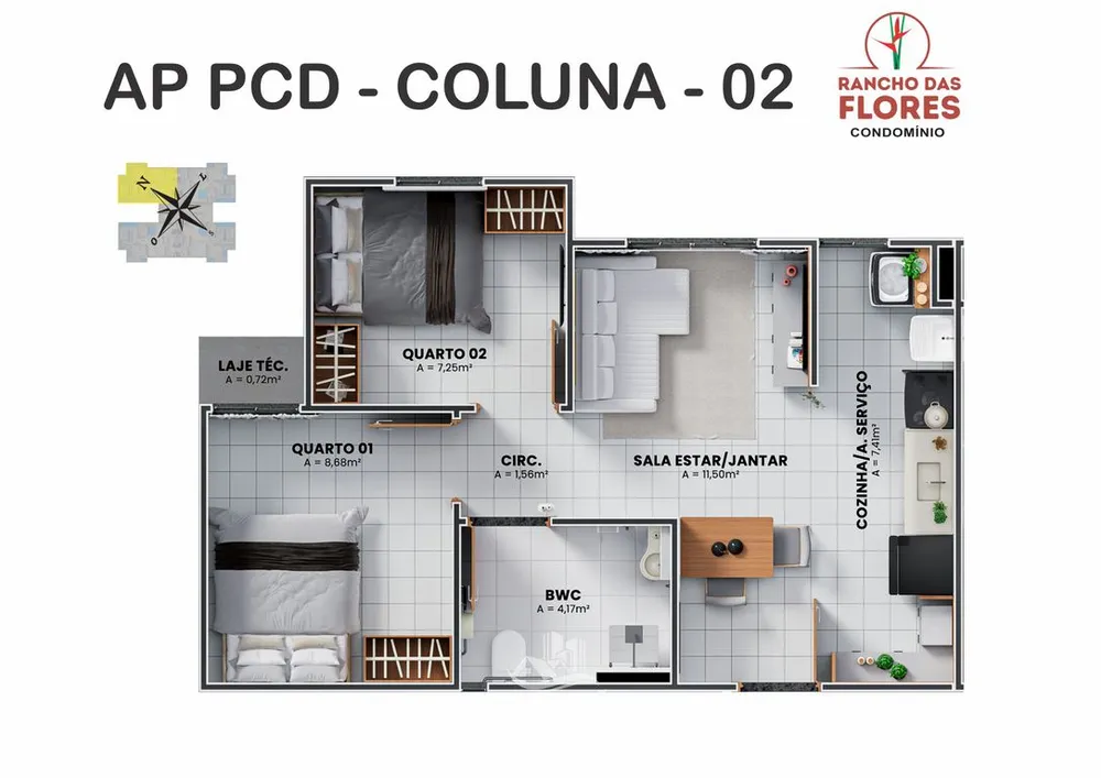 Apartamento, 2 quartos, 46 m² - Foto 15