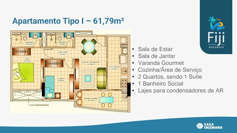 Apartamento, 2 quartos, 62 m² - Foto 1