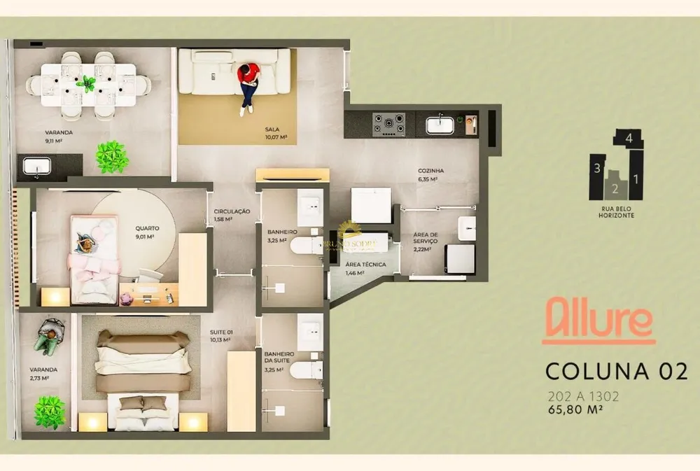 Apartamento, 2 quartos, 58 m² - Foto 4