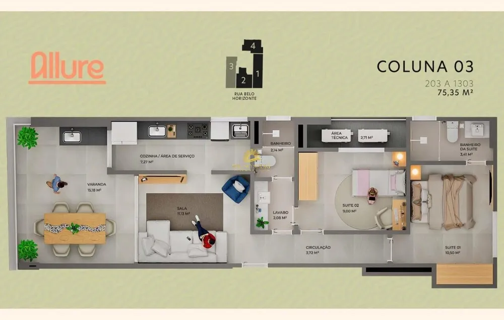 Apartamento, 2 quartos, 58 m² - Foto 9
