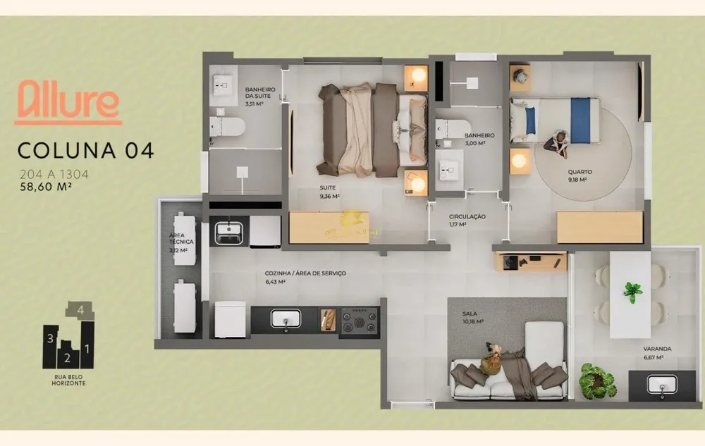 Apartamento, 2 quartos, 58 m² - Foto 7