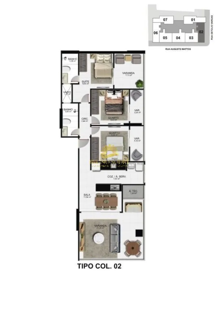 Apartamento, 3 quartos, 100 m² - Foto 3