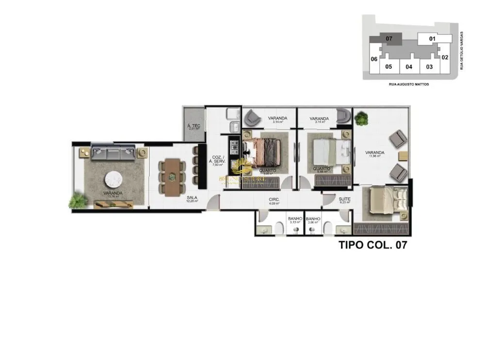 Apartamento, 3 quartos, 100 m² - Foto 7