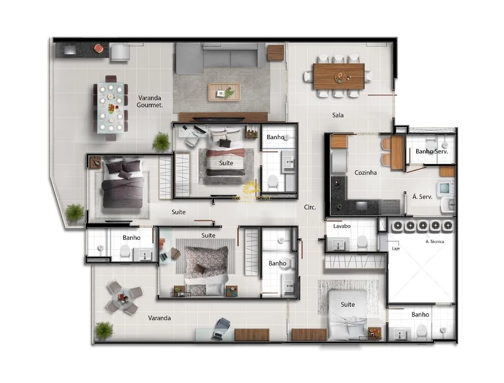 Apartamento, 4 quartos, 163 m² - Foto 11