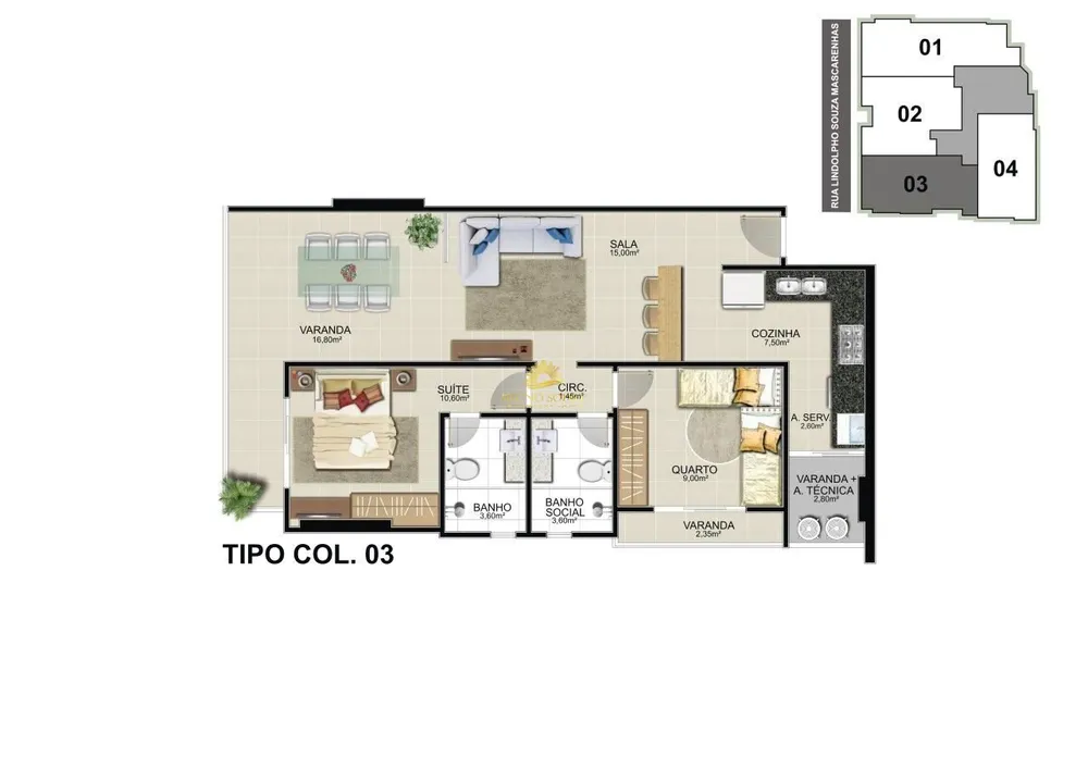 Apartamento, 2 quartos, 74 m² - Foto 9