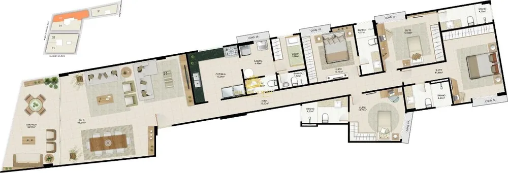 Apartamento, 4 quartos, 190 m² - Foto 12