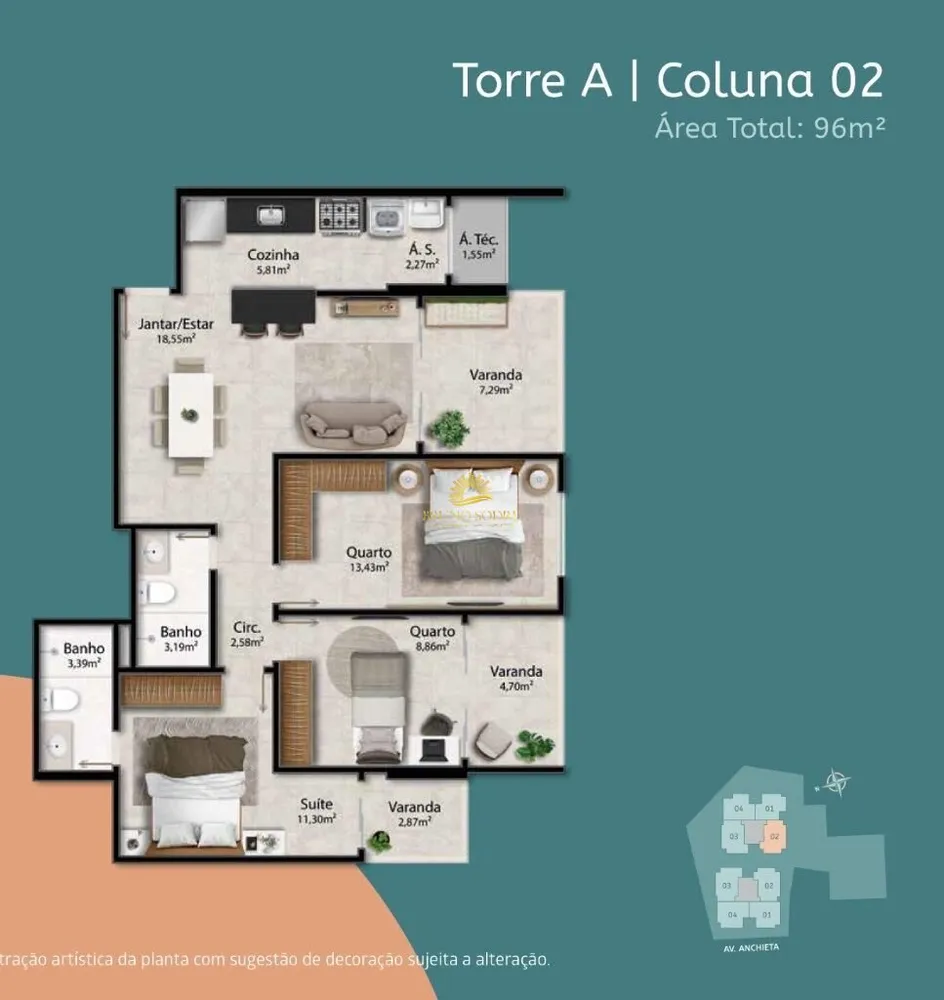 Apartamento, 3 quartos - Foto 2