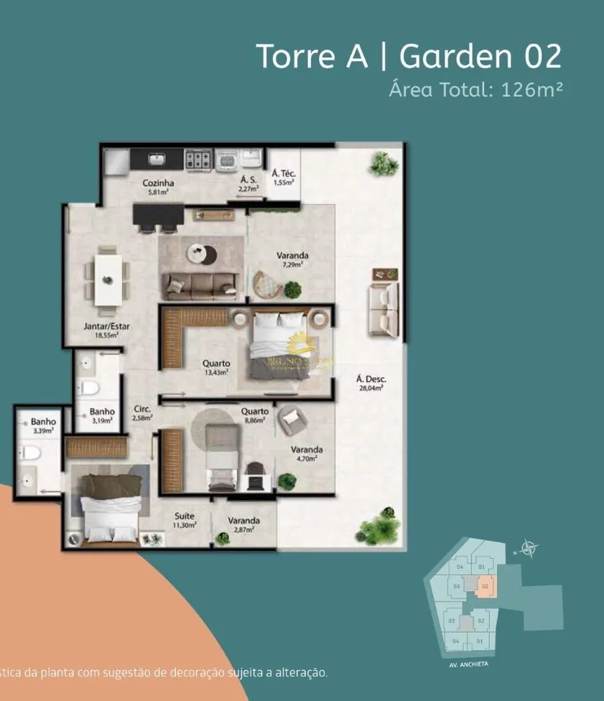 Apartamento, 3 quartos - Foto 1