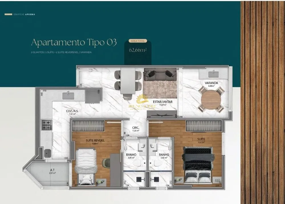 Apartamento, 2 quartos, 67 m² - Foto 12