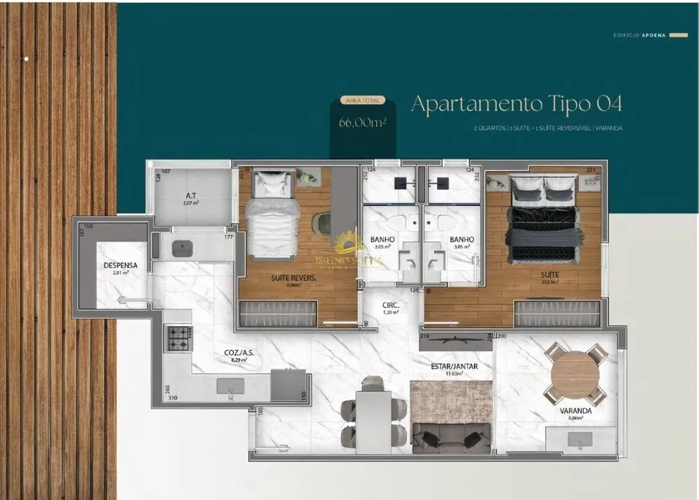 Apartamento, 2 quartos, 67 m² - Foto 6