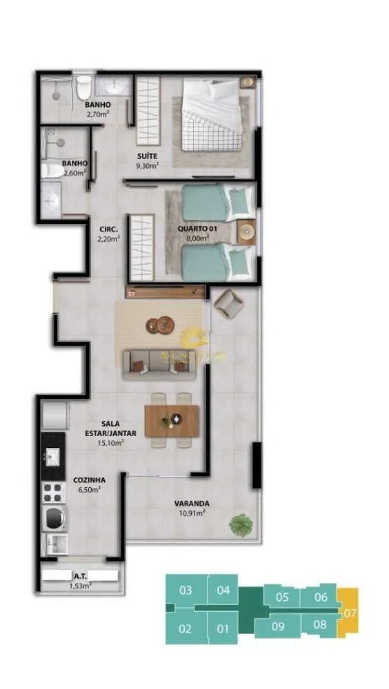 Apartamento, 2 quartos, 63 m² - Foto 12