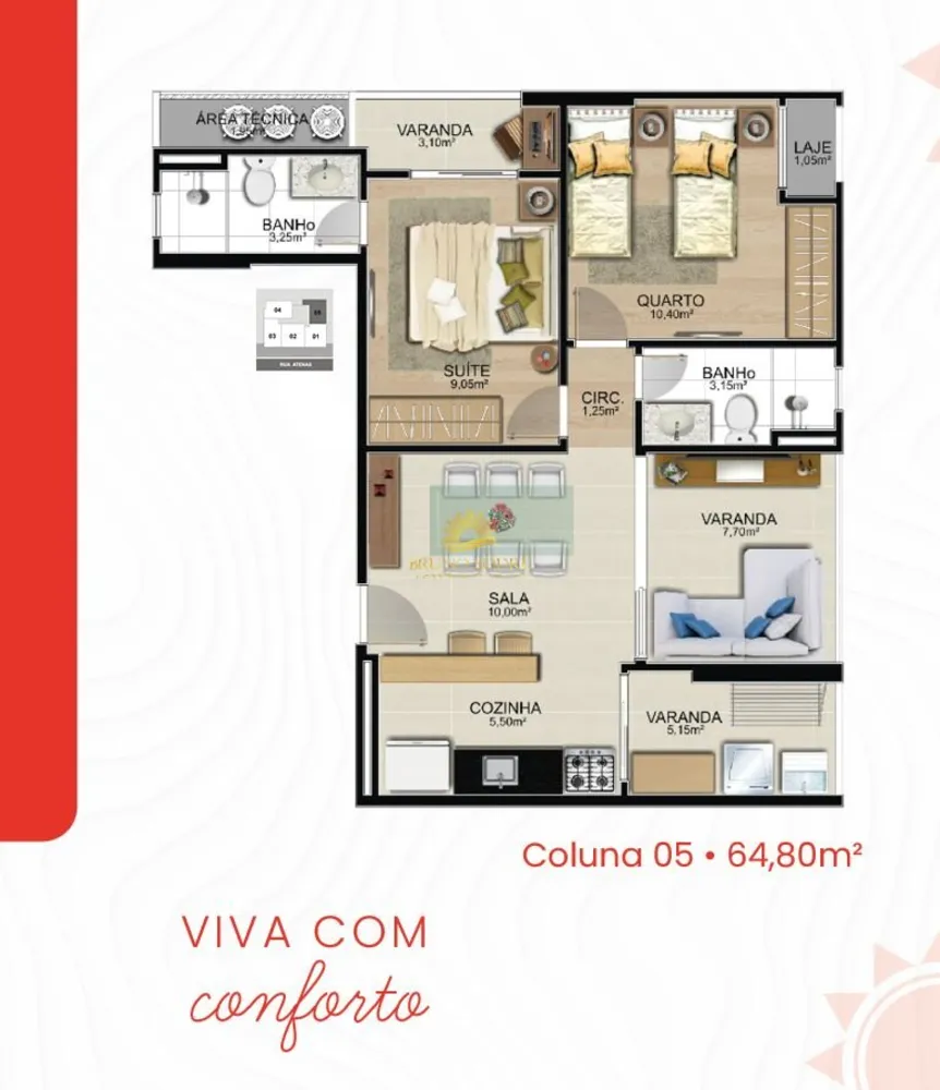 Apartamento, 2 quartos, 68 m² - Foto 7