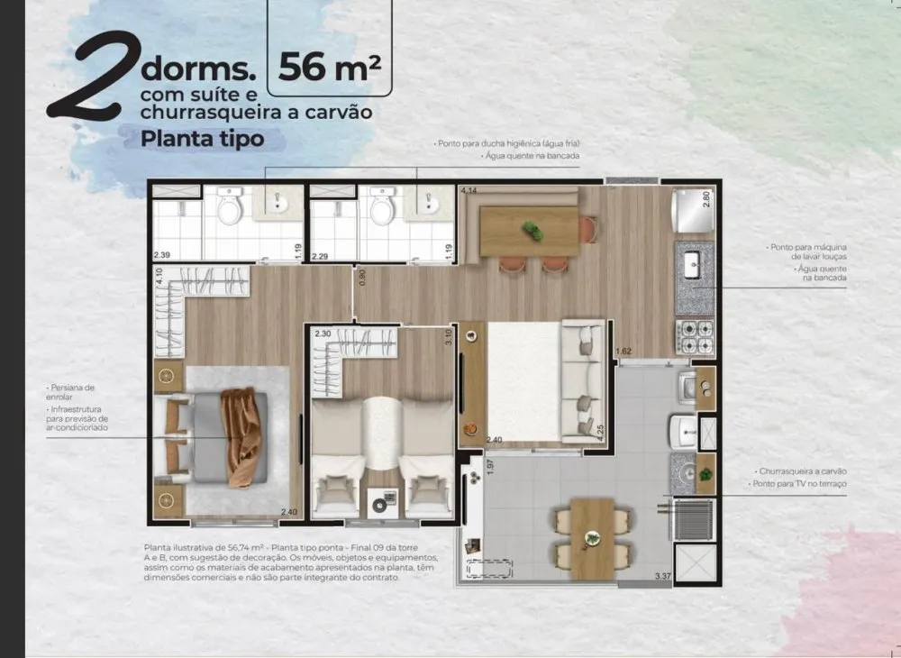 Apartamento, 2 quartos, 54 m² - Foto 9