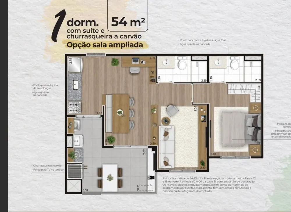 Apartamento, 2 quartos, 54 m² - Foto 6