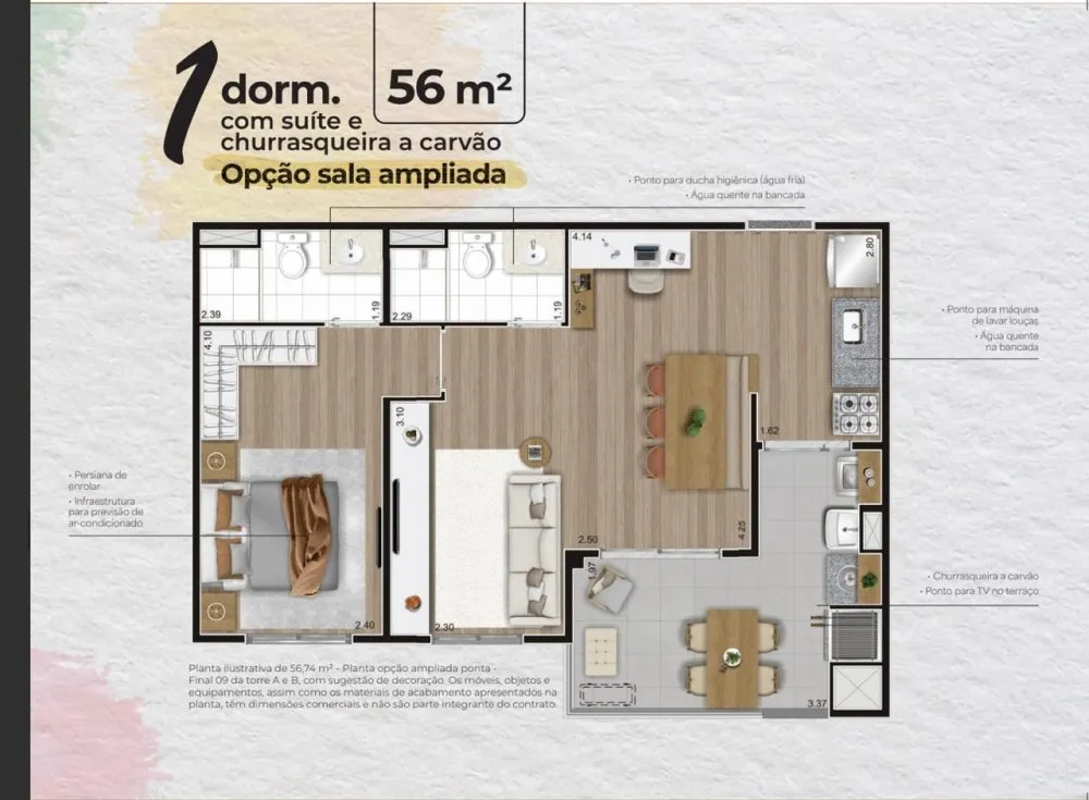 Apartamento, 2 quartos, 54 m² - Foto 9