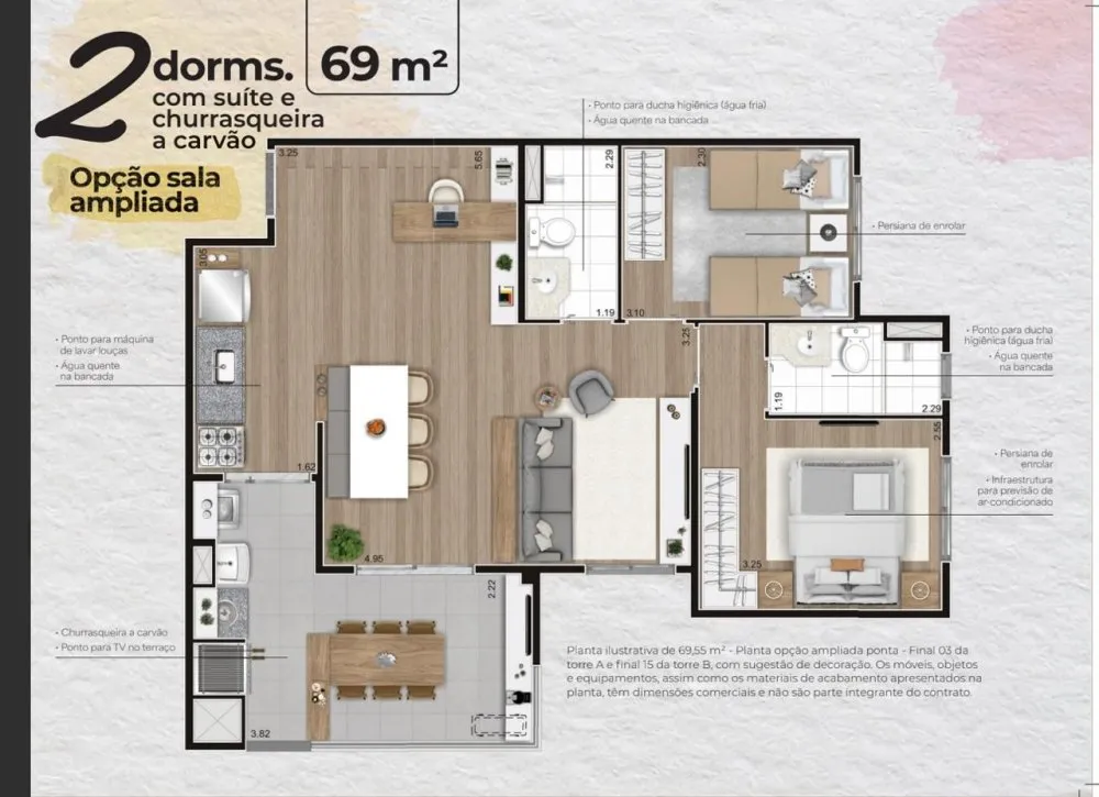 Apartamento, 2 quartos, 54 m² - Foto 1