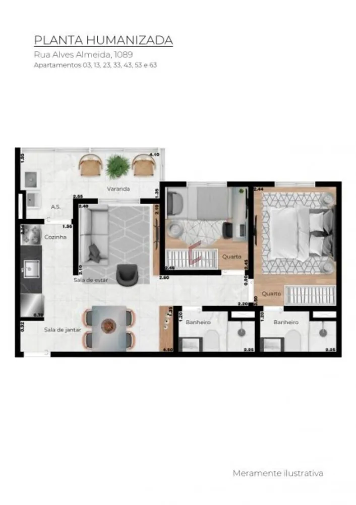 Apartamento, 2 quartos, 49 m² - Foto 7