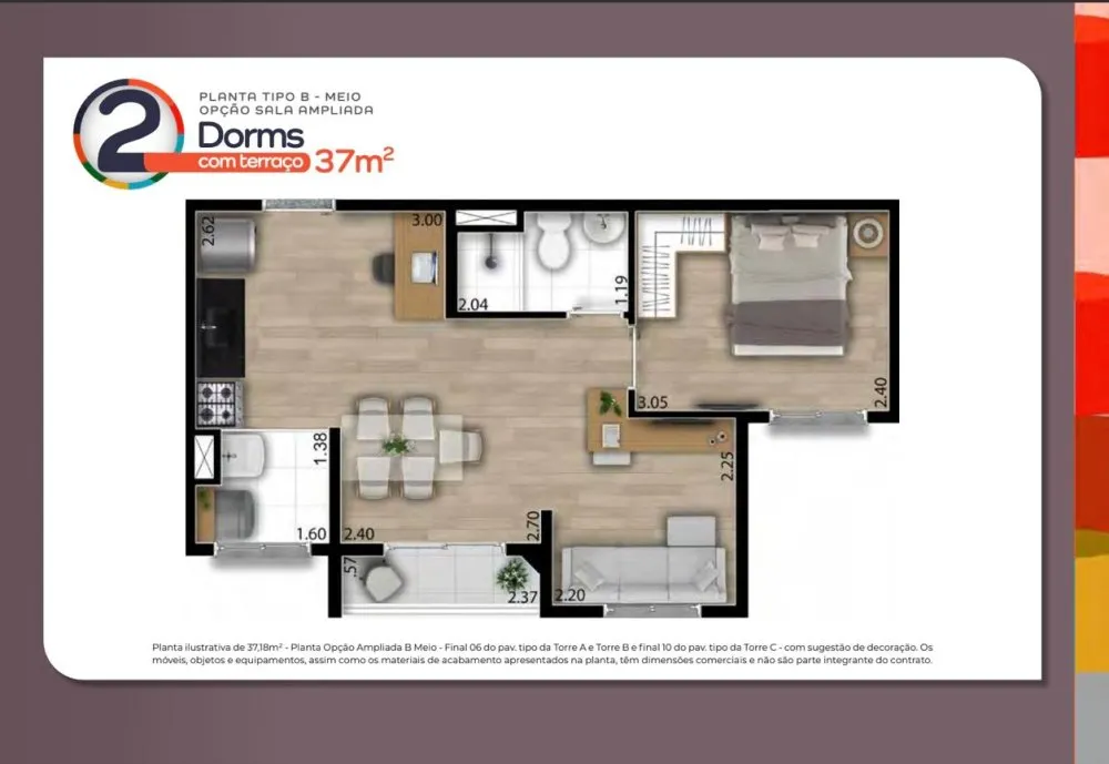 Apartamento, 2 quartos, 37 m² - Foto 9