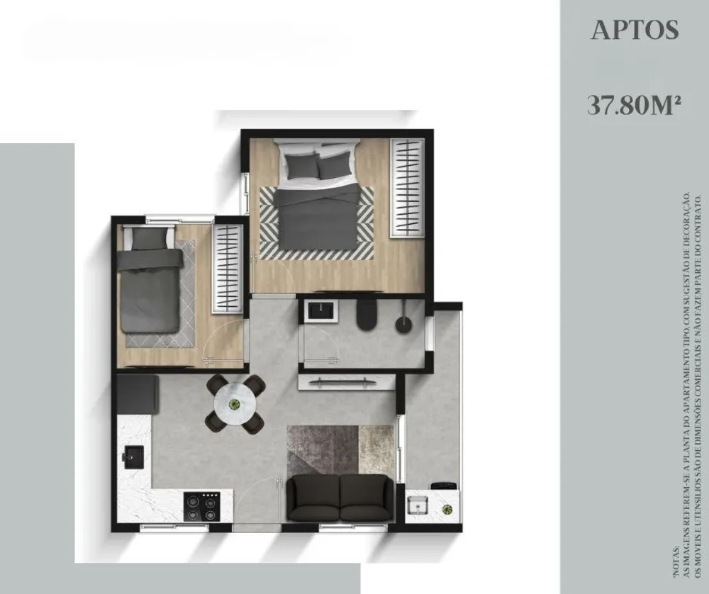 Apartamento, 1 quarto, 34 m² - Foto 8