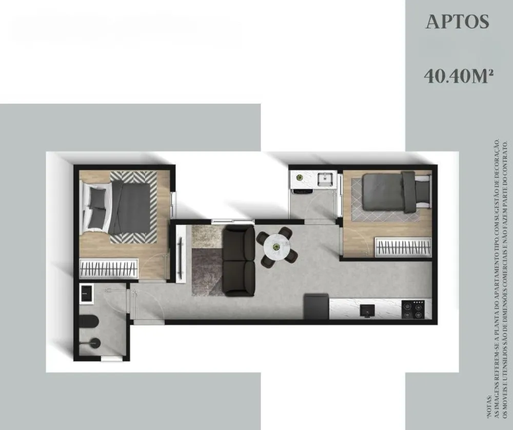 Apartamento, 1 quarto, 34 m² - Foto 5